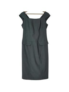 Pepperberry Really Curvy 12 Sleeveless Gray Sheath Dress Workwear Career Lined